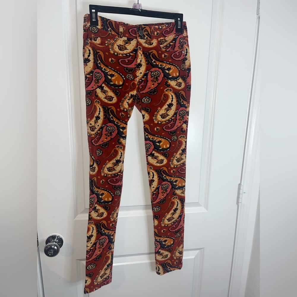 Anthropologie Pilcro and the Letterpress Corduroy Groovy Paisley Cotton Jeans 26